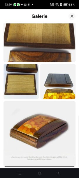 Dozator de tigarete Konigsberg cu chihlimbar, anii1920- 1930